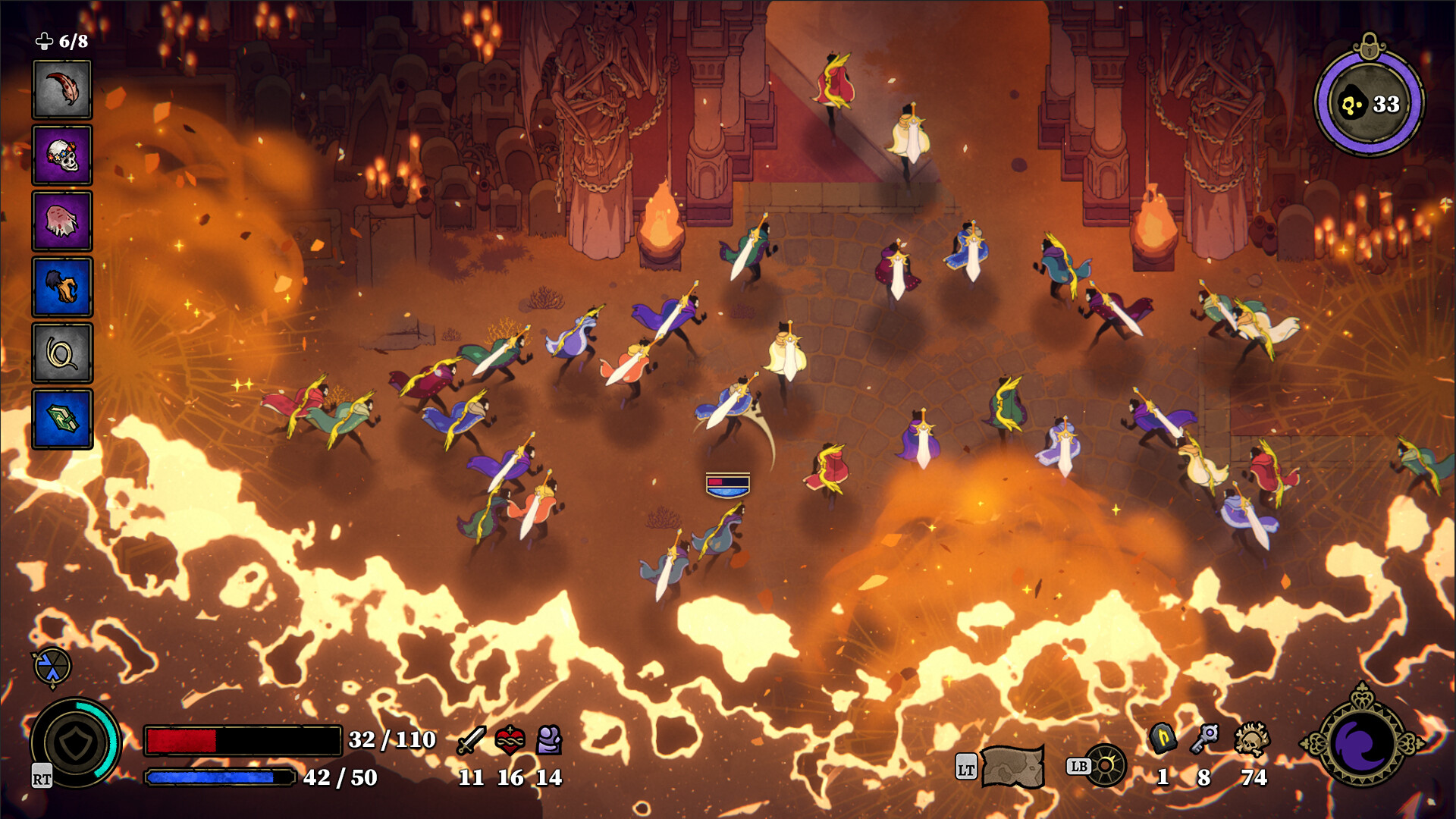 33 Immortals ya salió: hasta 33 jugadores cooperan en un roguelike multitudinario contra el Juicio Final