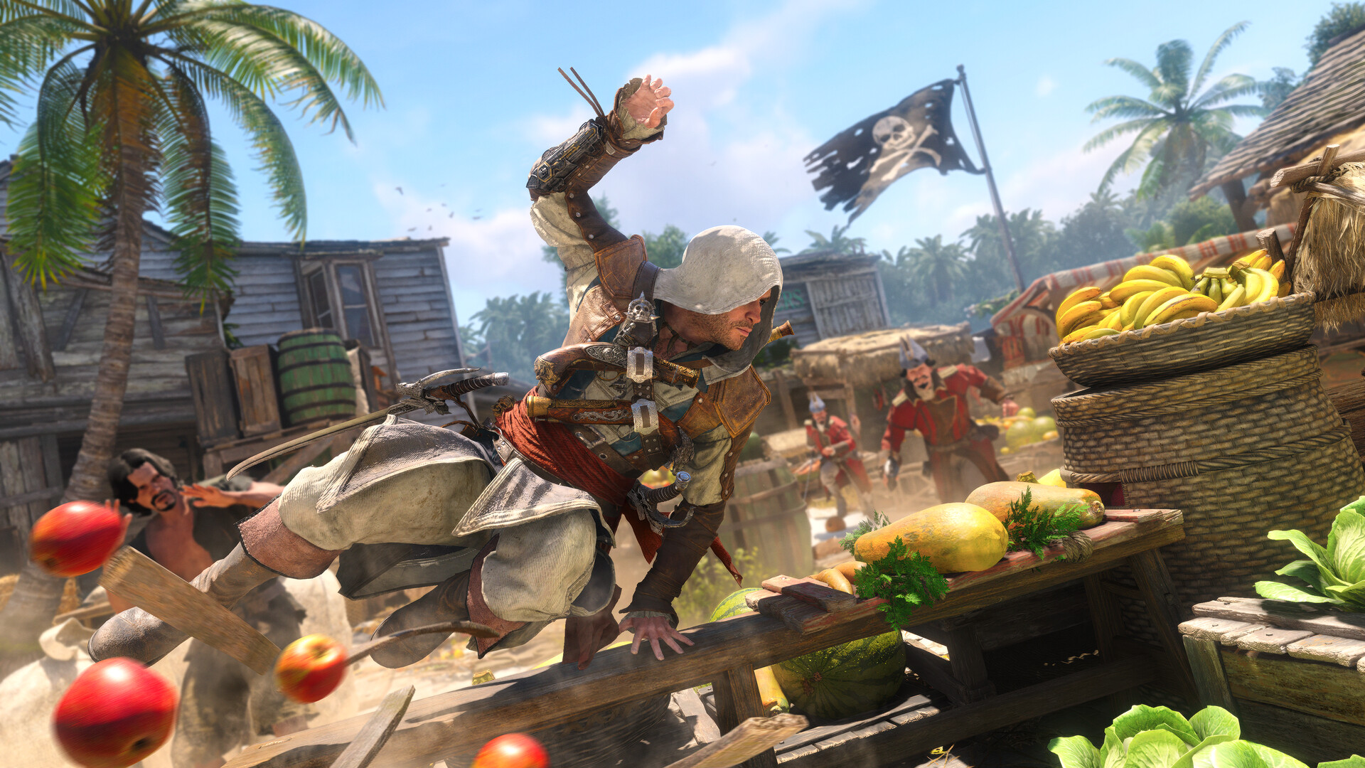 El Jackdaw de AC Black Flag Resynced navegando sin bugs tras el update 1.0.4