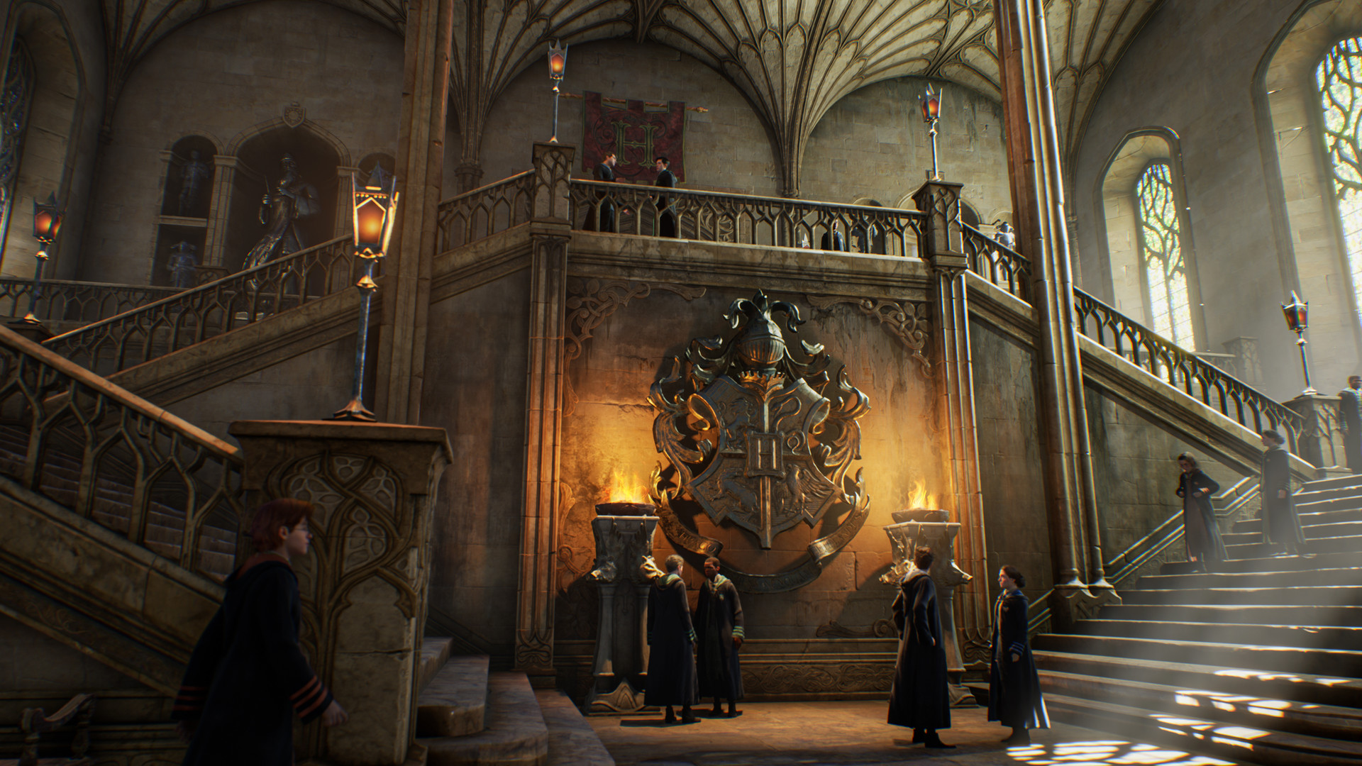 Gameplay de Hogwarts Legacy 2 mostrando la nueva protagonista Elena Carrow en Hogwarts de los anos 1930